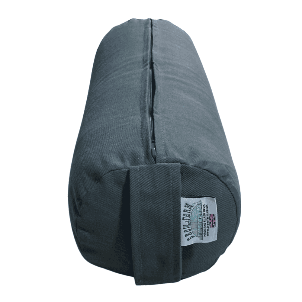 Small metal grey colour yoga bolster