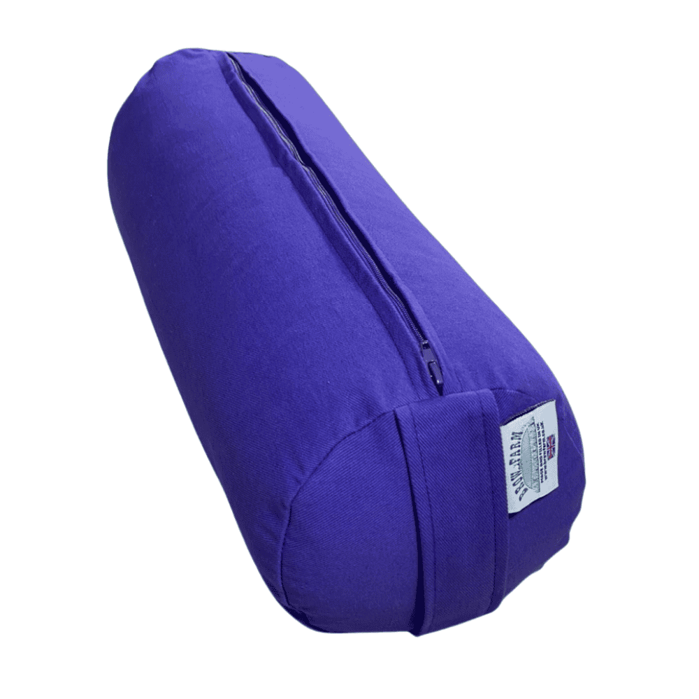 Small plum purple colour yoga bolster