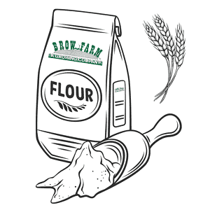 Farm milled whole grain flours