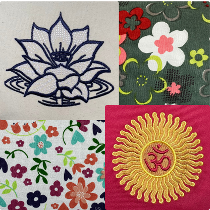 Yoga Bolster Replacement Embroidered/Patterned Covers