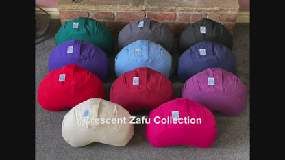 Crescent  Zafu Buckwheat Meditation Cushion