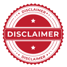 An image in the form a wet ink stamp saying 'Disclaimer'. Brow Farm does not accept responsibility for the use of information within 'Common Peafowl Ailments'